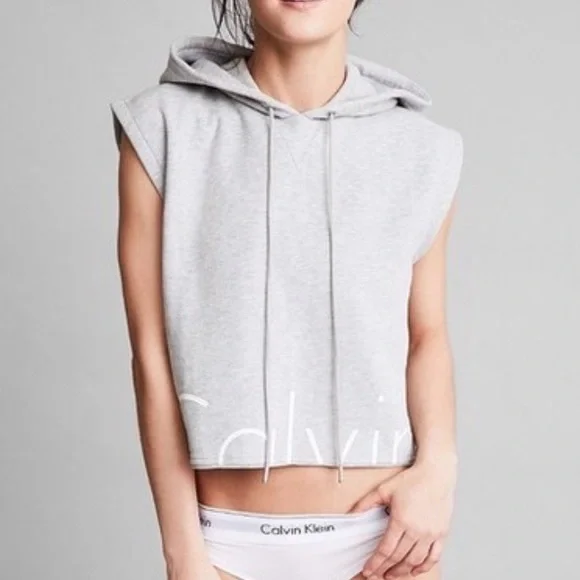 Calvin Klein Tops Calvin Klein Capsule Sleeveless Hoodie M Poshmark